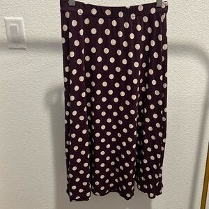 Boden Jersey Purple Polka Dot Skirt
